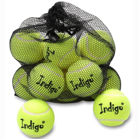 Купить Мяч для большого тенниса Indigo (12 шт в сетке) начальный уровень в Магасе 